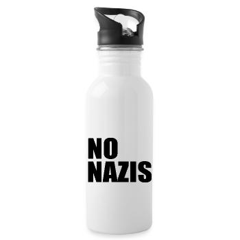 Pas de nazis - Gourde avec paille intégrée - blanc - Droite