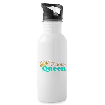 Mama queen - maman reine - cadeau fête des mères - Gourde avec paille intégrée - blanc - Droite