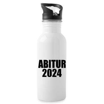 Abitur 2024 - Trinkflasche mit integriertem Trinkhalm - Weiß - Rechts