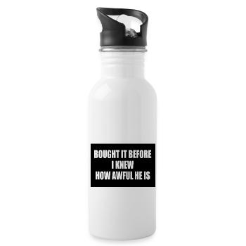 bought it before i knew how awful he is - Water bottle with straw - white - Right