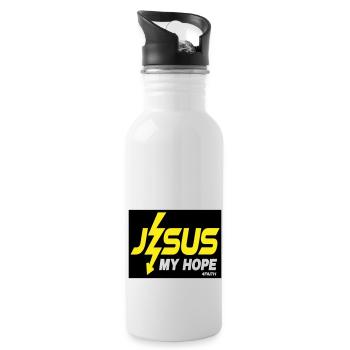 Jesus meine Hoffnung - Trinkflasche mit integriertem Trinkhalm - Weiß - Rechts