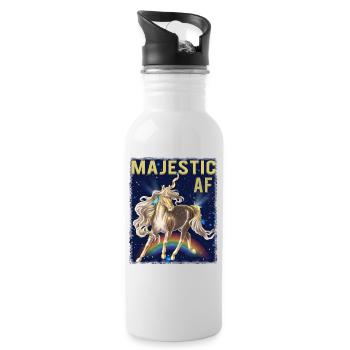 MAJESTIC AF - Trinkflasche mit integriertem Trinkhalm - Weiß - Rechts