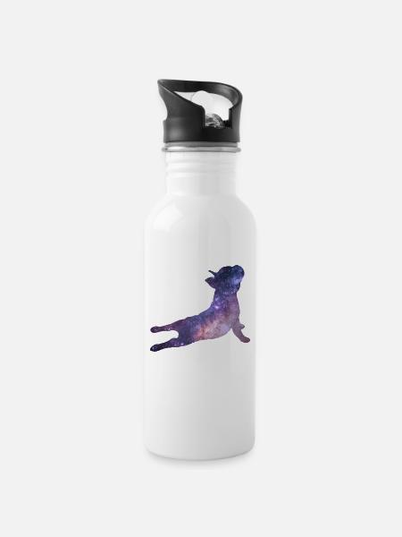 Espace Yoga Dog - Gourde avec paille intégrée - blanc