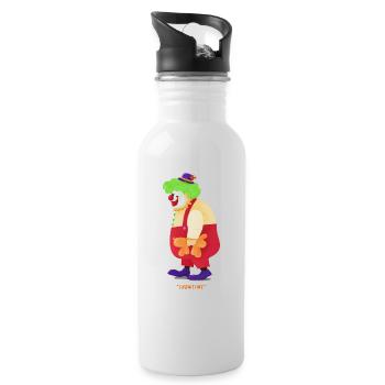 Carnaval Carnaval Clown Helau Alaaf Cadeau - Gourde avec paille intégrée - blanc - Droite