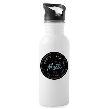 Malle party crew - Gourde avec paille intégrée - blanc - Droite
