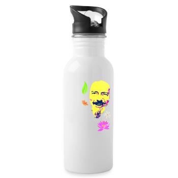 You are the universe exploring itself | Alan Watts - Water bottle with straw - white - Right