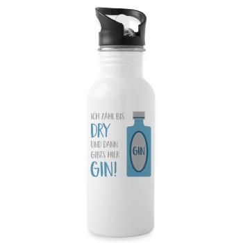 GIN - Trinkflasche mit integriertem Trinkhalm - Weiß - Rechts