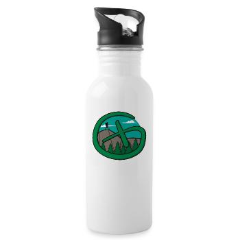 Geocacher Gift Geocaching Treasure Hunt Gps Schn - Water bottle with straw - white - Right