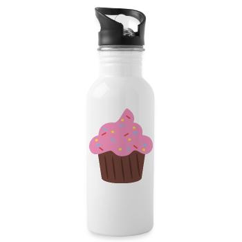 muffin - Trinkflasche mit integriertem Trinkhalm - Weiß - Rechts