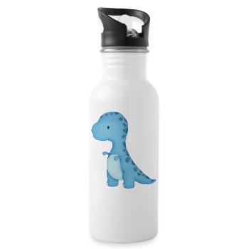 Dino Baby - Water bottle with straw - white - Right