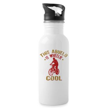 This Abuelo is Wheelie Cool Funny Quote for - Water bottle with straw - white - Right