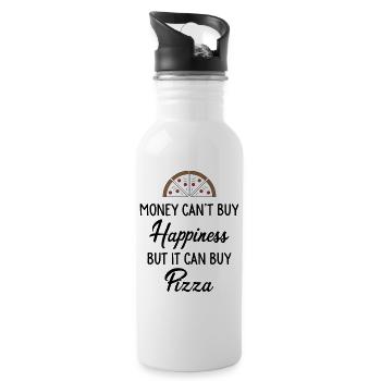 Pizza - Water bottle with straw - white - Right