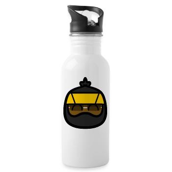 LIL MELANINJA YELLOW - Water bottle with straw - white - Right