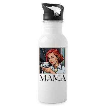 Mum - Trinkflasche mit integriertem Trinkhalm - Weiß - Rechts