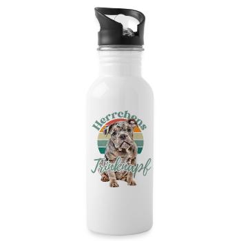 MASTER'S DRINKING BOWL BULLDOG DOG Dogs - Water bottle with straw - white - Right