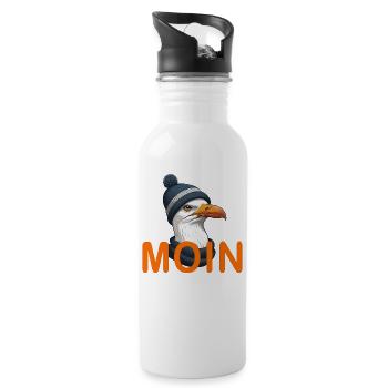 HELLO - Water bottle with straw - white - Right