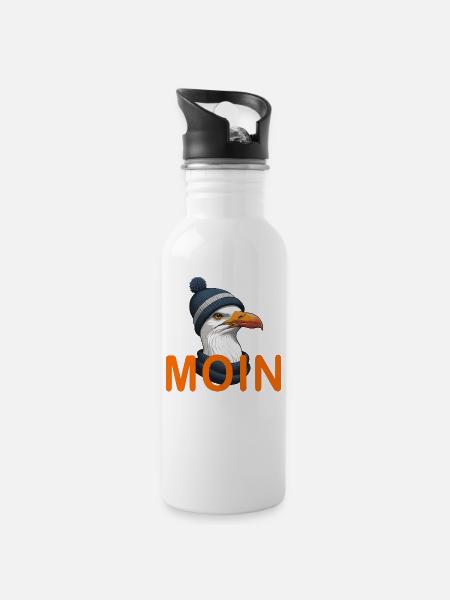 MOIN - Trinkflasche mit integriertem Trinkhalm - Weiß