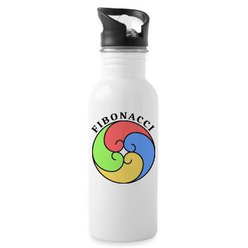 Fibonacci - Trinkflasche mit integriertem Trinkhalm - Weiß - Rechts