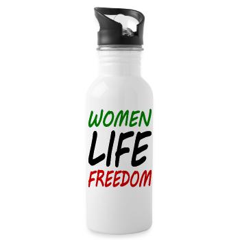 Women life freedom - Gourde avec paille intégrée - blanc - Droite