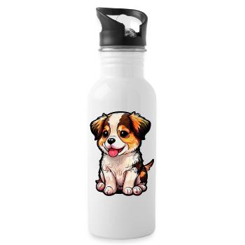 Doggy's charm, sweet snuffle - Water bottle with straw - white - Right