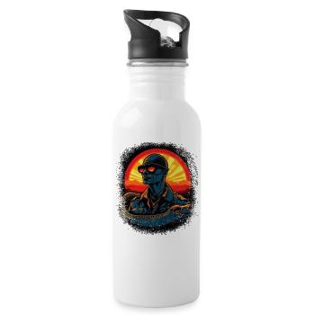 Funny Sayings Snakes Jokes Snake Quote shirts - Water bottle with straw - white - Right
