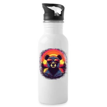 Happy Koala Geek Present Idea Awesome Grumbler Fun - Gourde avec paille intégrée - blanc - Droite