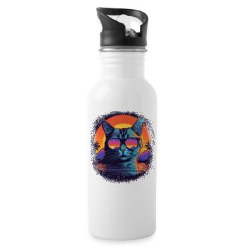 cool statement present idea sayings - Water bottle with straw - white - Right