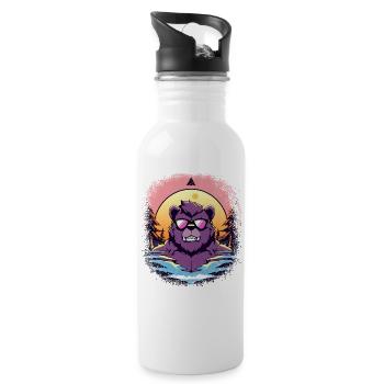 Panda Grumbler Funny Dictons Idée cadeau Drôle Koala - Gourde avec paille intégrée - blanc - Droite