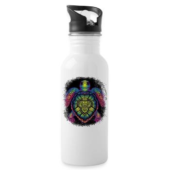 birthday present idea sexuality 50th birthday joke - Water bottle with straw - white - Right