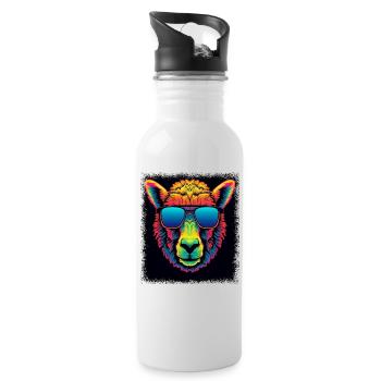 anti war funny quote - Trinkflasche mit integriertem Trinkhalm - Weiß - Rechts