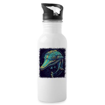present idea how to speak irish ireland - Trinkflasche mit integriertem Trinkhalm - Weiß - Rechts