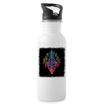 fun love cool present idea geek bird gift pride - Trinkflasche mit integriertem Trinkhalm - Weiß - Rechts