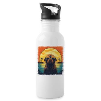 cute mammal cool joke water statement animal - Trinkflasche mit integriertem Trinkhalm - Weiß - Rechts