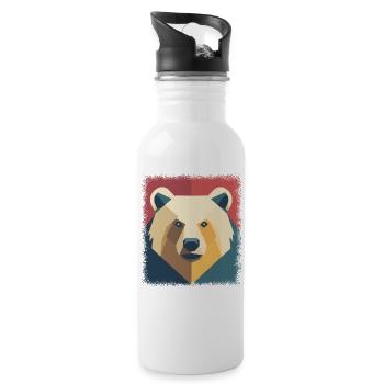 statement dabbing birthday present idea dead - Trinkflasche mit integriertem Trinkhalm - Weiß - Rechts