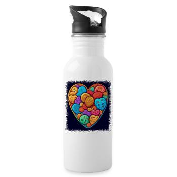 Déclaration Citation Cool Hippie Idée cadeau - Gourde avec paille intégrée - blanc - Droite