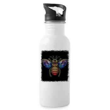 funny sayings hippie festival counterculture funny - Trinkflasche mit integriertem Trinkhalm - Weiß - Rechts