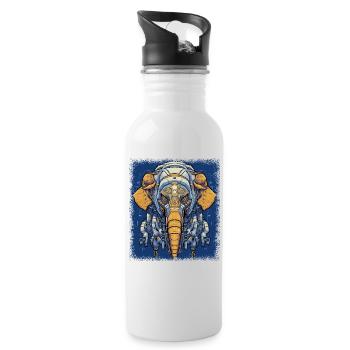 funny sayings animals gift funny geek - Trinkflasche mit integriertem Trinkhalm - Weiß - Rechts