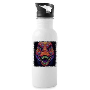 cute dinosaur costume t - Trinkflasche mit integriertem Trinkhalm - Weiß - Rechts