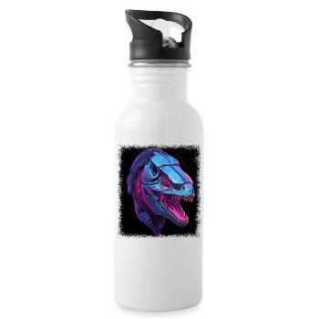 Trex Costume Tshirts - Water bottle with straw - white - Right