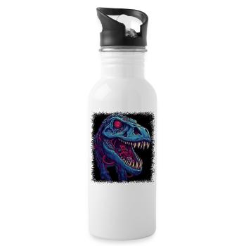bday cute dinosaur costume t agriculture quote - Trinkflasche mit integriertem Trinkhalm - Weiß - Rechts