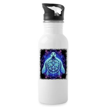 colombe de la paix blagues cadeaux impressionnants dictons heureux - Gourde avec paille intégrée - blanc - Droite