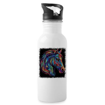 Cool Fun Funny Sayings Witchcraft Morgan - Water bottle with straw - white - Right
