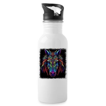 present present idea horseriding statement - Water bottle with straw - white - Right