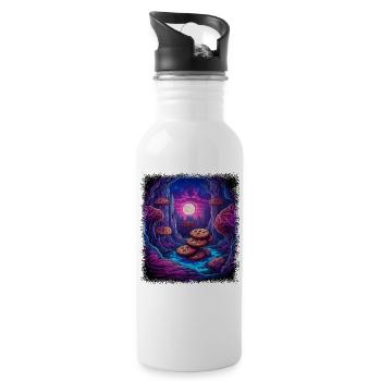 chef design tshirts pastry chef baking elf - Trinkflasche mit integriertem Trinkhalm - Weiß - Rechts