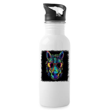 horse sayings birthday cool statement joke - Water bottle with straw - white - Right