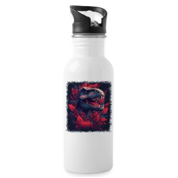 bicycle ride humor fun statement childrens funny - Water bottle with straw - white - Right