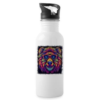 Controller Animal Baby Coffee Team Present Idea - Water bottle with straw - white - Right