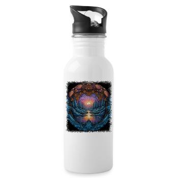 sayings panda bear koala birthday present grumbler - Water bottle with straw - white - Right