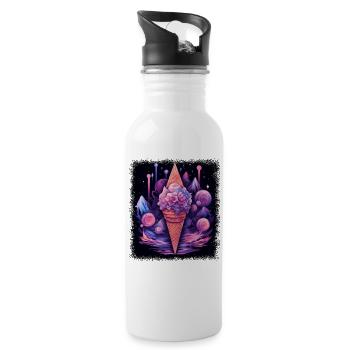 programming language gift computer - Trinkflasche mit integriertem Trinkhalm - Weiß - Rechts