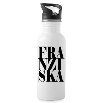 Franziska Name Vorname Moderne Schrift Wort Art - Trinkflasche mit integriertem Trinkhalm - Weiß - Rechts